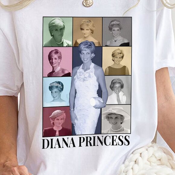 Princess Diana Eras Tour Parody Funny Pop Culture Royal Tribute T-Shirt 166 - Picture 2 of 5